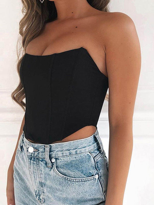 Stylish Tube Cropped Top for Effortless Summer Fashion-1