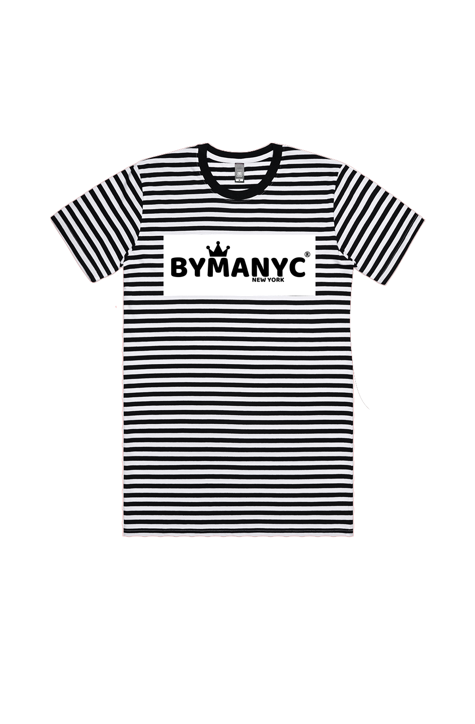 Men's T Shirt BYMANYC New York New Collection NYC Black White Stripe Tee-0