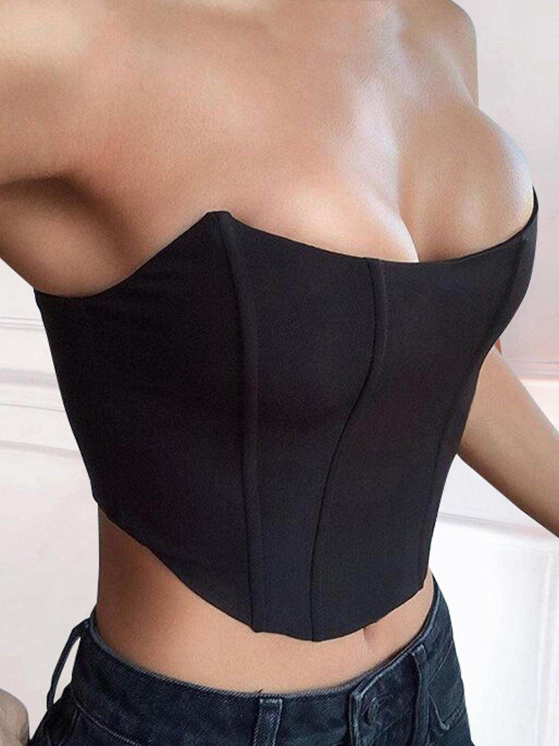Stylish Tube Cropped Top for Effortless Summer Fashion-2