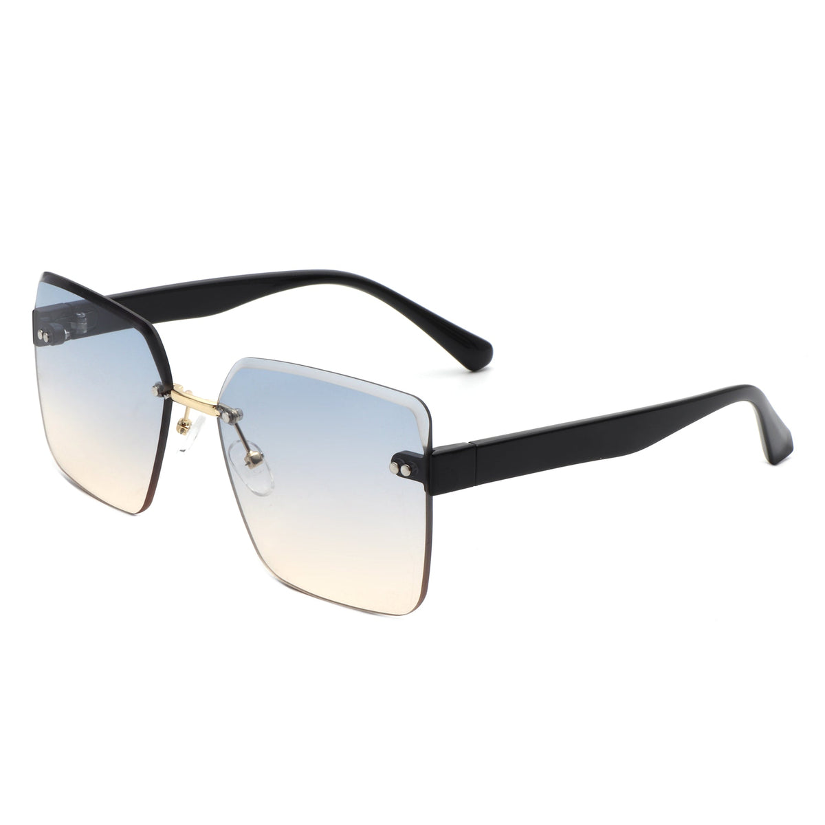 Orbit - Women's Rimless Tinted Square Fashion Sunglasses-7