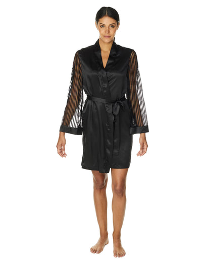 Silk Robe with Sheer Sleeves, Sadal