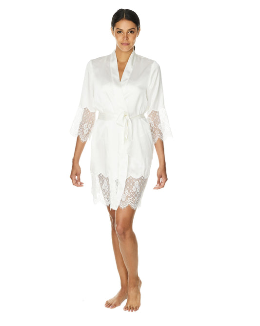 Silk Scalloped Lace Trim Robe, Eridani-0