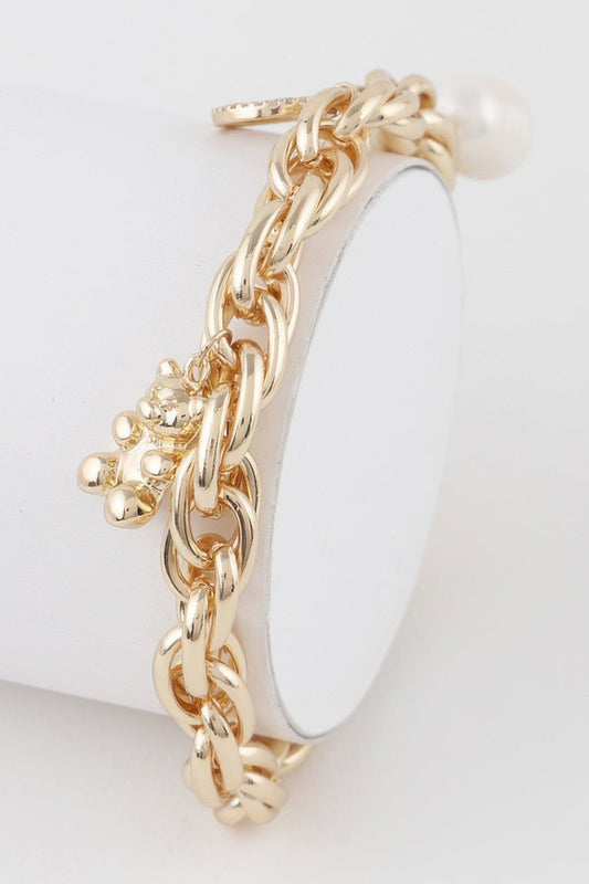 Teddy Bear Chain Bracelet-0