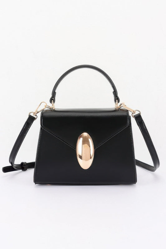 Women's Top Handle Bag Vegan Leather Flap BYMANYC ® New York CONTEMPORARY SLEEK STRUCTURED PURSE - New Collection