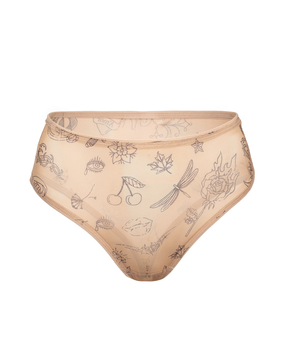 High Waist High-Rise Thong Limited Edition Tattoo Print, Alnair
