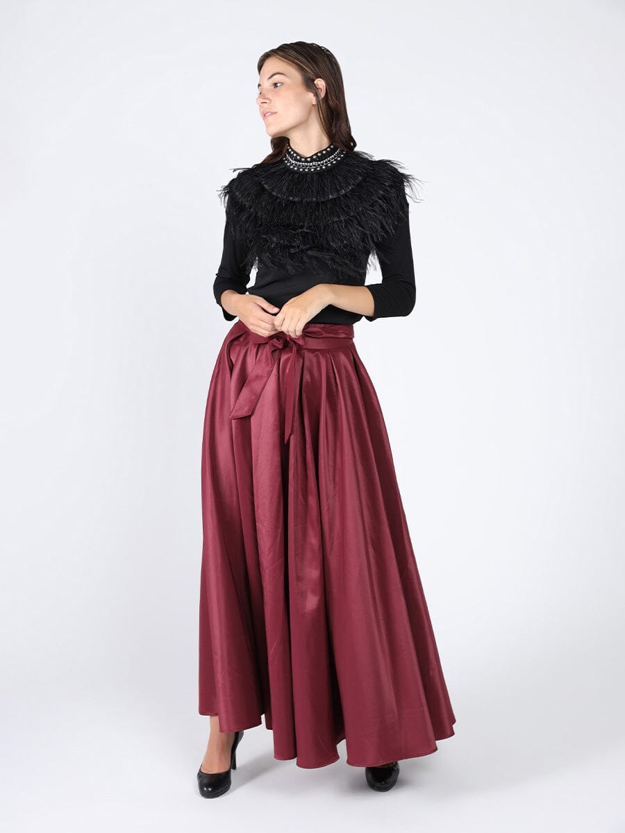 Gracia Fashion Women's Maxi Full Skirt-1