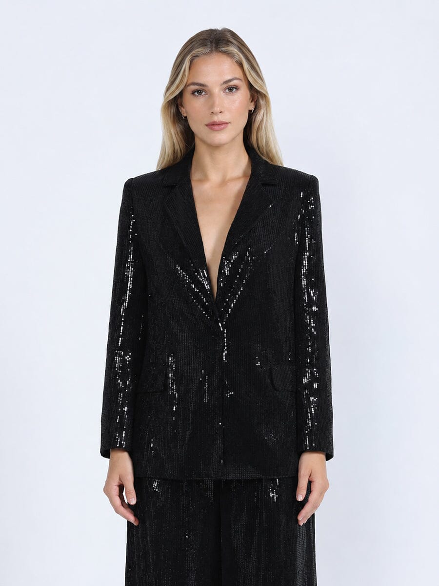 Sequin Embellished Blazer-0
