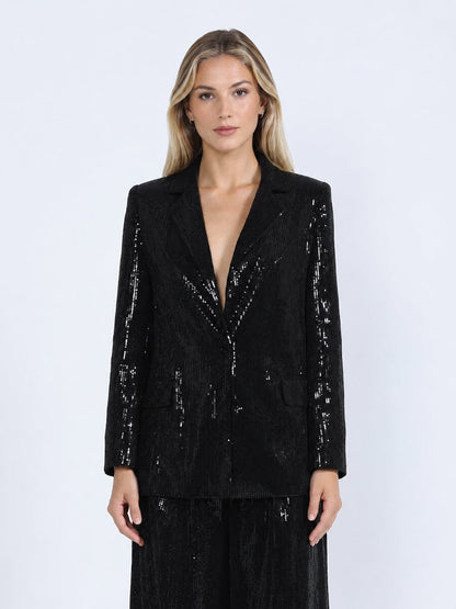 Sequin Embellished Blazer-0