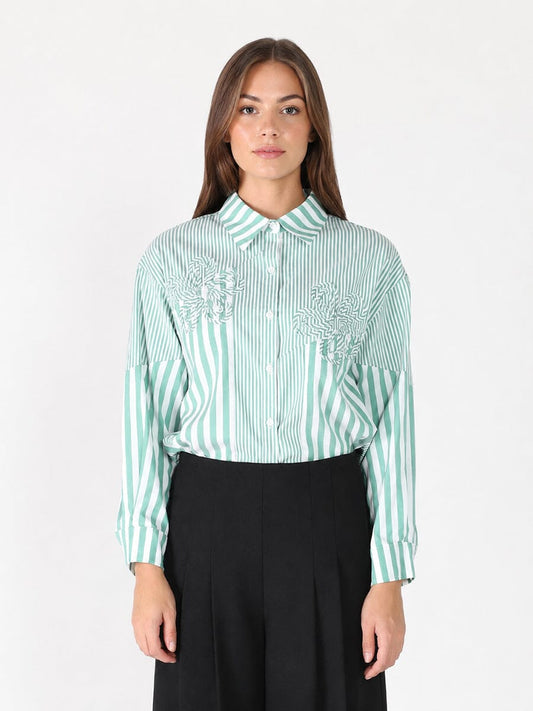 Stripped floral shirt-0
