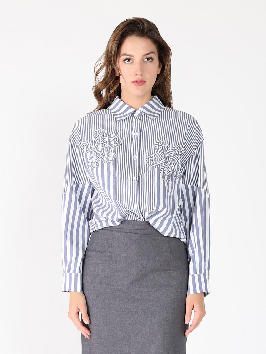 Stripped floral shirt-3