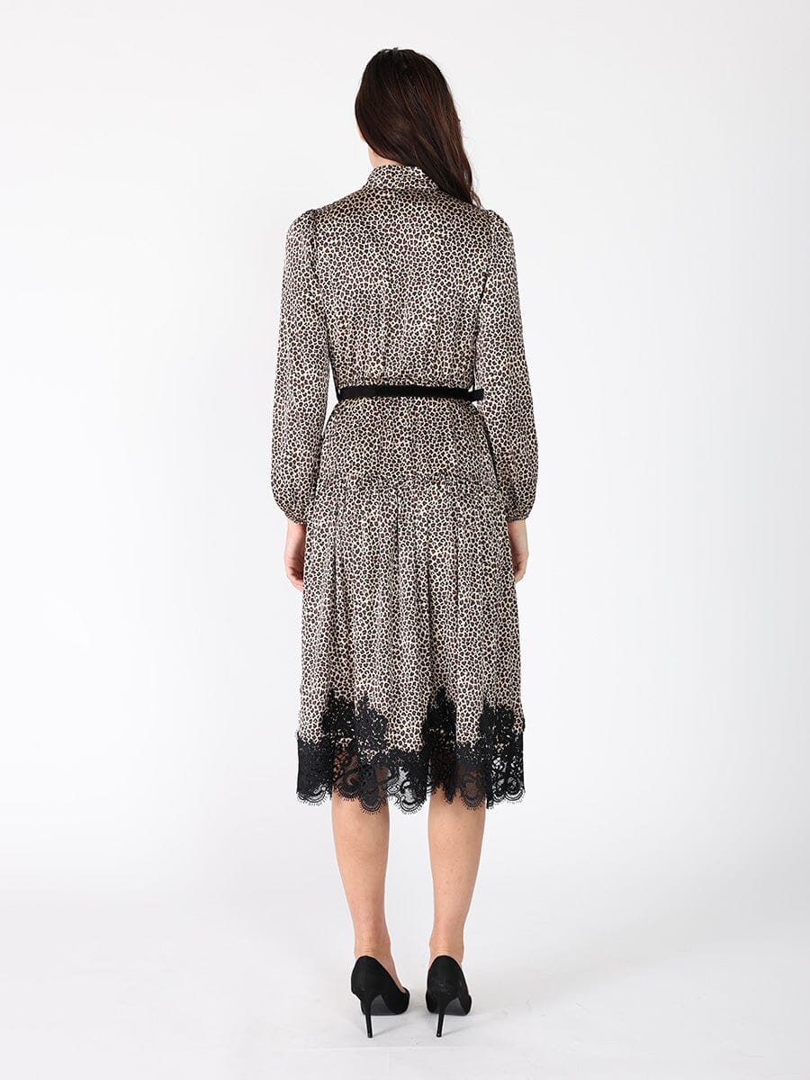 Women's Leopard Silk Casual Dress